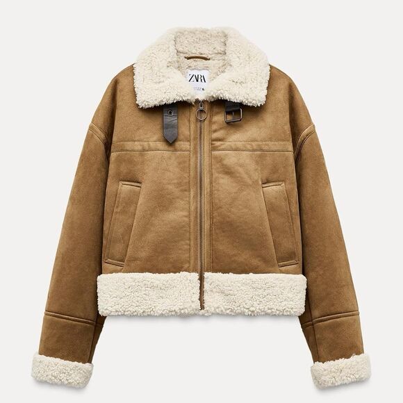 Zara double faced centre zippered jacket - Picture 3 of 6